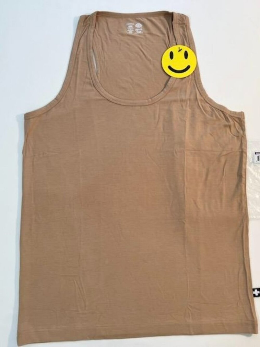 Andrew Christian Size Large Athletic Slim Cut Modal Tank Top - Sand Tan